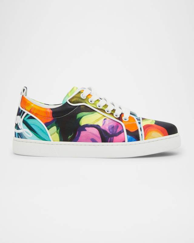 Fun Louise Junior Printed Silk Red Sole Sneakers